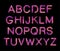 Sketch neon gradient Alphabet