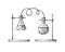 Sketch of objects of a chemical laboratory. Glassware for a chemical experiment. Vector pharmaceutical flasks, beakers and test