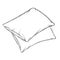 Sketch pillow vector illustration, hand made not AI, vector