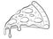 Sketch Pizza Slice Italian Pizzeria Doodle