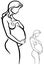 Sketch of a Pregnant Woman