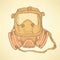 Sketch respiratory mask in vintage style