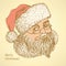 Sketch Santa Claus in vintage style