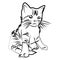 Sketch shape Cat Scouts icon cartoon design illustration nature seaside