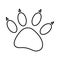 sketch silhouette dog footprint icon