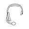 sketch silhouette headphones communication icon