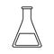 Sketch silhouette image glass beaker for laboratory