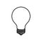 Sketch silhouette image light bulb off icon