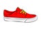 Sketch of sport shoes, sneakers for summer. Vector stock illustration. Sport wear for women.