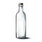 Sketch-style Glass Bottle With Empty Lid: Clean, Streamlined, And Humorous