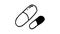 Sketch style icon. Hand-drawn pills includes alpha channel