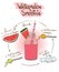 Sketch Watermelon smoothie recipe.