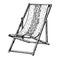 Sketch Wooden chaise lounge on a white background. Hand drawn each chair icon - beach chaise longue. Vacation and travel