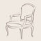 Sketched armchair.