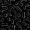 Sketchy black and white arrows and pointers seamless pattern, vector