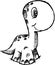 Sketchy Dinosaur Vector Illustration