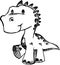 Sketchy Dinosaur Vector Illustration