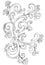 Sketchy Doodle Ornate Scroll Vector