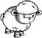 Sketchy Sheep Lamb Vector