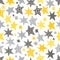 Sketchy Stars Seamless Repeat Pattern Illustration