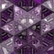 Skew violet and purple ornament of transparent triangles