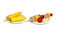 Skewered Corn Cob and Vegetables as Barbeque Food Served on Plate Vector Set