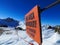 Ski area boundary sign, closed area