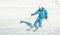 Ski athlete speeding on downhill - Adult skier riding down for winter time in ski slope - Extreme snow sport and holidays concept