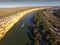 Ski Boat on Big Bend on Murray River near Nildottie