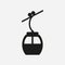 Ski cable lift icons for ski and winter sports.