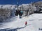 Ski chair lifts at Okemo mountain ski resort