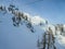 Ski chairlift in alpine resort