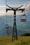 Ski chairlift - Borsa, landmark attraction in Romania. Summer