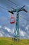 Ski chairlift - Borsa, landmark attraction in Romania. Summer