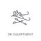 Ski Equiptment linear icon. Modern outline Ski Equiptment logo c