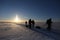 Ski expedition in Inari lake, Lapland, Northern Finland