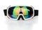 Ski goggles isolated on the white background
