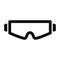 Ski goggles line icon