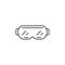 Ski goggles line icon concept. Ski goggles vector linear illustration, symbol, sign