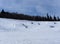 Ski Hill With Trees And Blue Sky