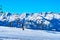 The ski lift in Alps, Schmitten mount, Zell am See, Austria