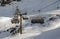 Ski lift on bright winter day