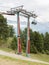 Ski lift chair in the Alps - Unrecognisable people in it