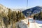 Ski lift with chairs in Kopaonik resort in Serbia