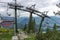 Ski lift high in the mountains Austrias in summer