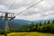 Ski lift on the mountain Igman