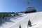 Ski lift in mountain in winter, Serbia