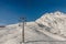 Ski lift at resorts Andermatt and Sedrun in Switzerland
