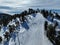 Ski lift seat and snowing mountain