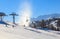 The ski lift. Ski resort of Selva di Val Gardena, Italy